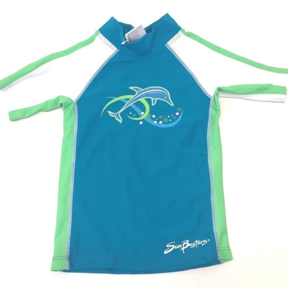 SunBusters Girls RASH GUARD Size 6-7yrs